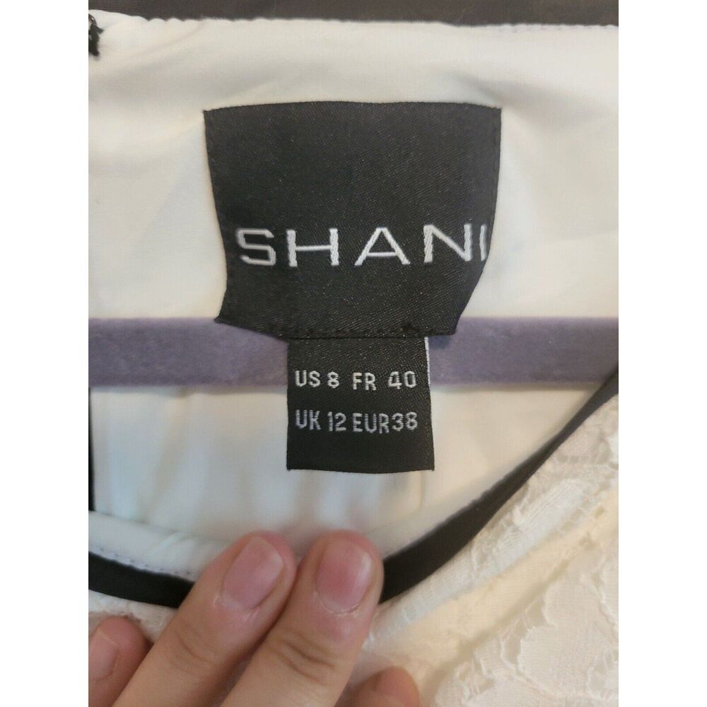 New without tags sz 8 Shani fit flare lace applique sleeve mini dress sequin - Picture 6 of 6